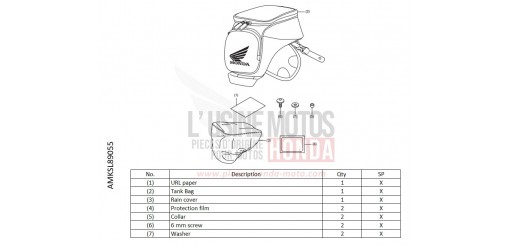 KIT,TANK BAG(3L) CRF1100DN de 2022